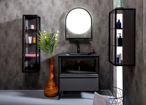 894-080-A Ящик под консоль Loft 80 Антрацит, 1 полка