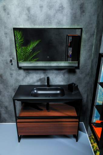 894-100-D Ящик под консоль Loft 100 Dark Wood, 1 полка фото 894-100-D Ящик под консоль Loft 100 Dark Wood, 1 полка