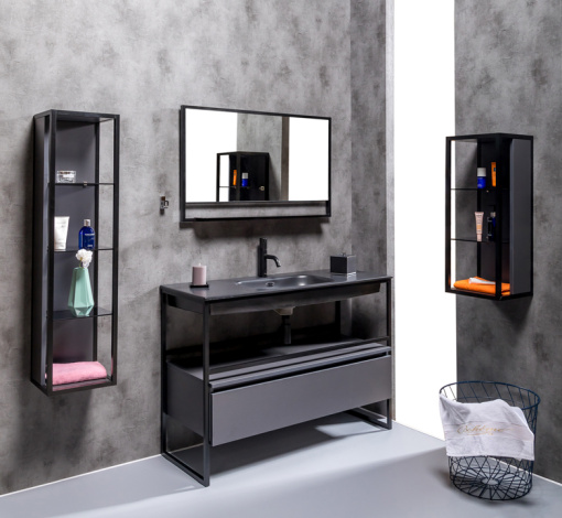 894-120-A Ящик под консоль Loft 120 Антрацит, 1 полка