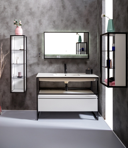 894-120-W Ящик под консоль Loft 120 белый, 1 полка