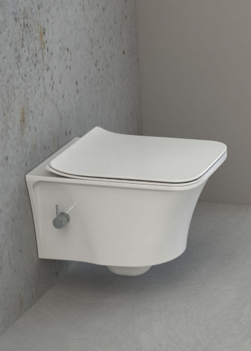 965-2 Mirage подвесной унитаз с биде глянец белый