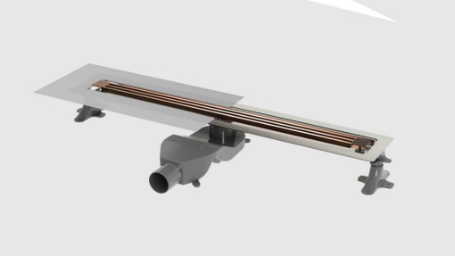 981-60-CB Душевой лоток B&T INFINITY 60см, нерж.сталь COPPER BRUSHED