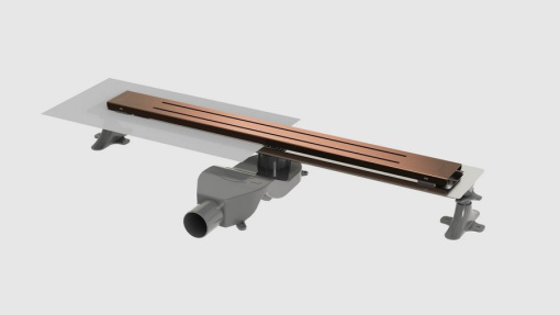 983-80-CB Душевой лоток Premium Trendy 80см, нерж.сталь COPPER BRUSHED