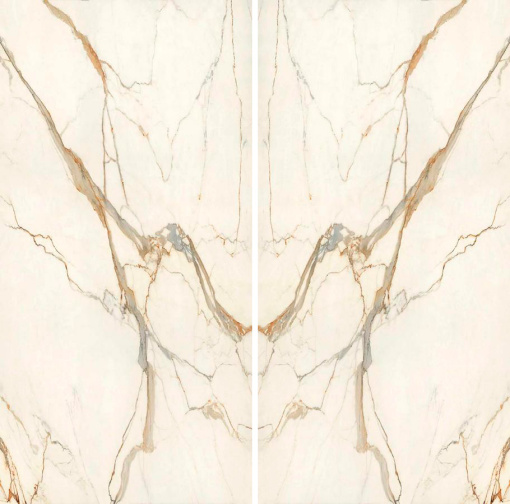 Керамогранит Calacatta Imperiale Bookmatch Silk 160x320