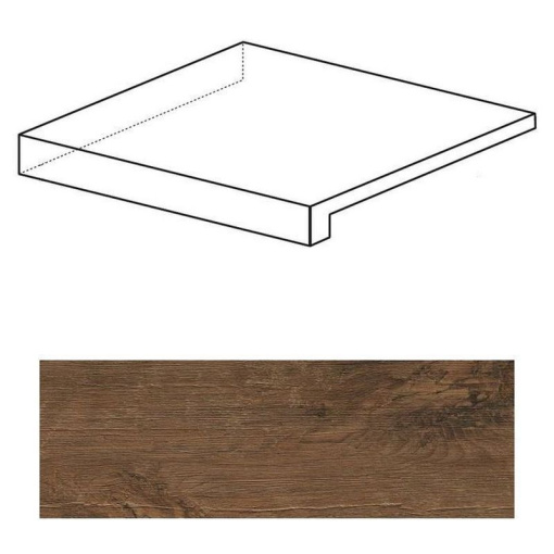 Ступень Axi Dark Oak Scalino Angolare SX (ANL7) 