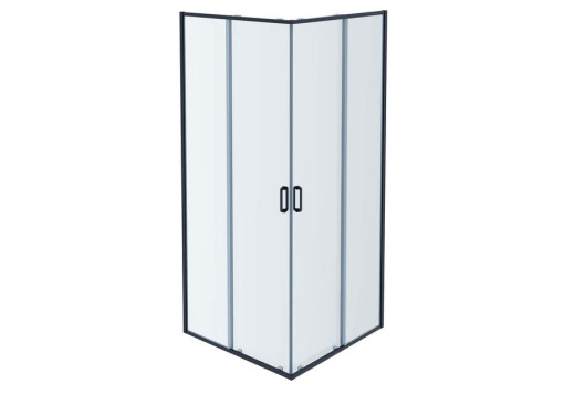 AQ ARI KV 09020GM Душевой уголок квадратный, двери раздвижные 900x900x2000 профиль оружейная сталь, стекло прозрачное 
