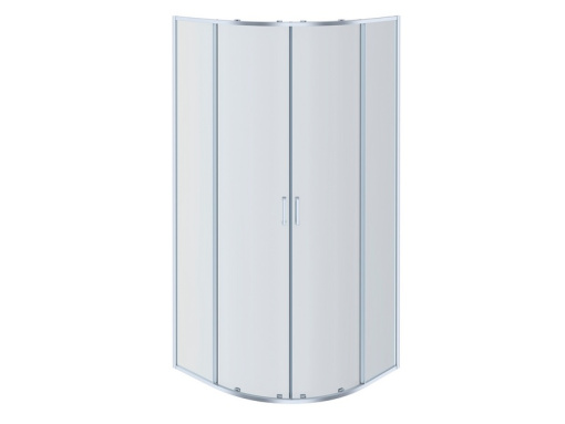 AQ NAA 2142-80 Душевой уголок 1/4 круга, двери раздвижные 800x800x2000, профиль хром, стекло прозрачное