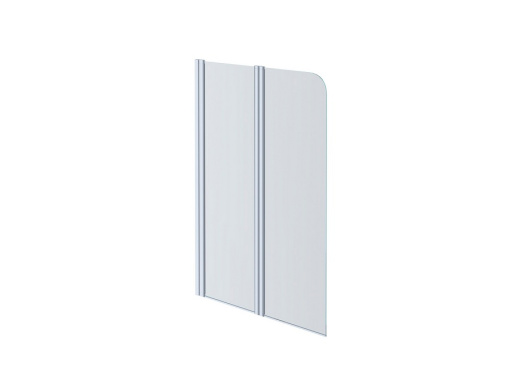 AQ NFB 6222-100 (новый артикул AQ DEL SBA 10015CH) Шторка на ванну двухэлементная, поворотная 1000X1500 профиль хром, стекло прозрачное