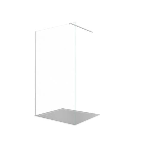 Душевая перегородка Walk In 140см,с держателем 1200мм, профиль хром, Aquatek AQ.WI.140.1CH, стекло прозрачное, закаленное