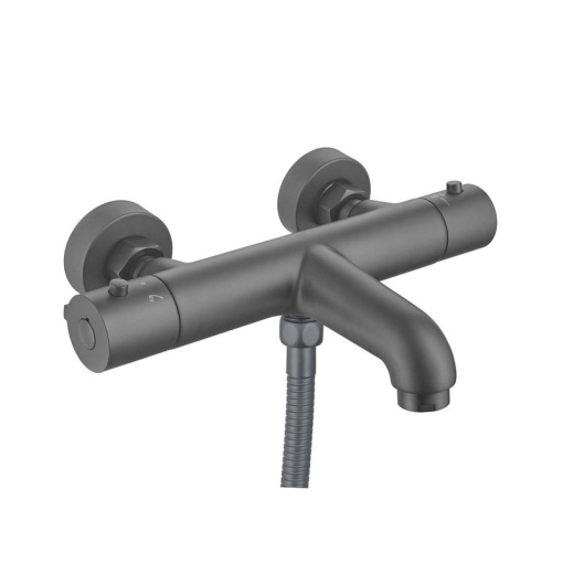 AQ1043BGM ВЕГА термостатический смеситель для ванны, оружейная сталь