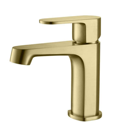 AQ1210BG ОБЕРОН смеситель для раковины 98, без донного клапана, шлиф. золото