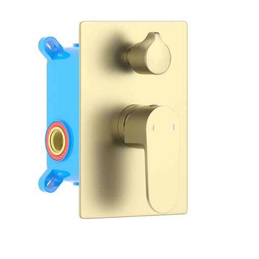 AQ1246BG ОБЕРОН смеситель для ванны 2 режима, (внешняя и скрытая часть), шлиф. золото