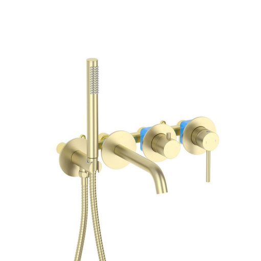 AQ1344BG ЕВРОПА смеситель для ванны встроенный (внешняя и скрытая часть), шлиф. золото