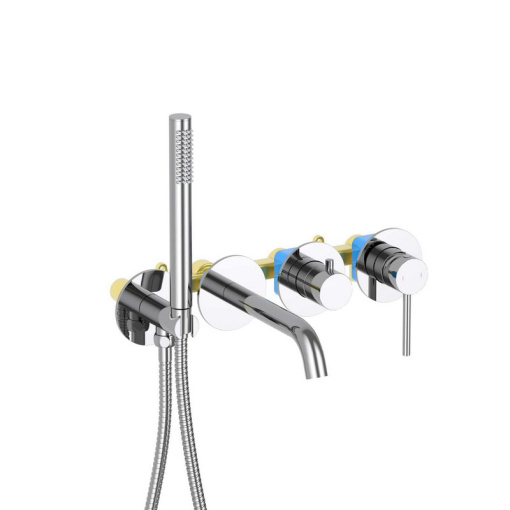 AQ1344CR ЕВРОПА смеситель для ванны встроенный (внешняя и скрытая часть)