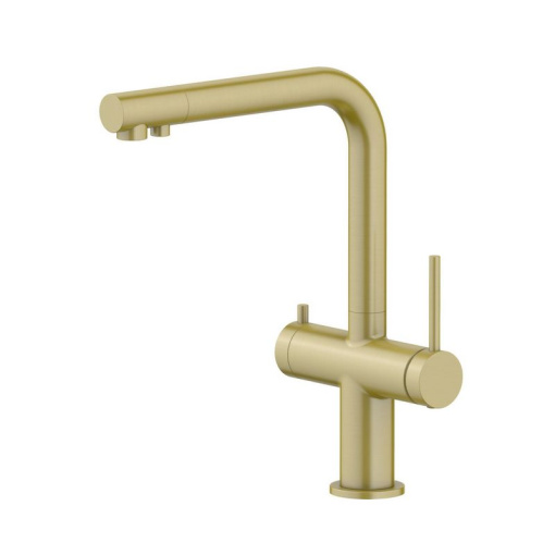AQ1385BG ЕВРОПА смеситель для кухни с подключением к фильтру питьевой воды, шлиф. золото