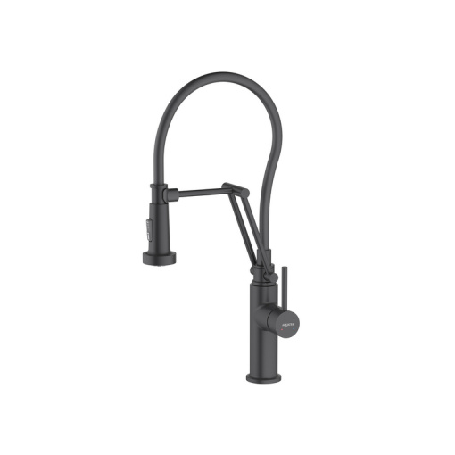 Смеситель для кухни 2jet (профессиональный) AQUATEK, матовый черный AQ1388MB ЕВРОПА