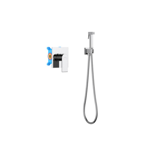 Набор с гигиеническим душем (смеситель + гигиеническая лейка + шланг + шланговое подсоединение с держателем) AQUATEK AQ1419CR ЛИРА