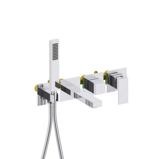 AQ1644CR ЛИБРА смеситель для ванны встроенный (внешняя и скрытая часть)