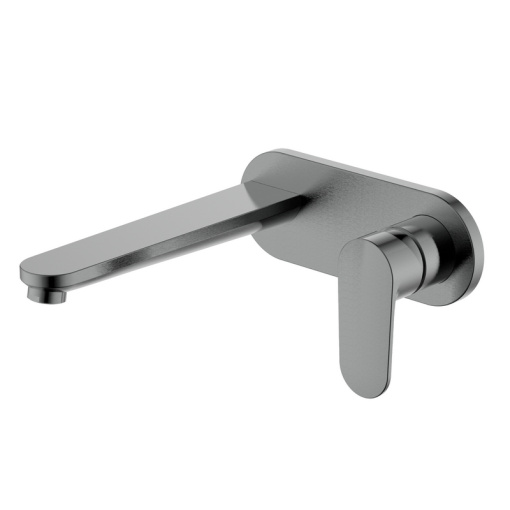 AQ1813BGM НИКА смеситель для раковины настенный (внешняя и скрытая часть), оружейная сталь