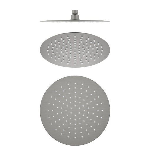 AQ2073BGM круглый верхний душ  250*2 мм, оружейная сталь