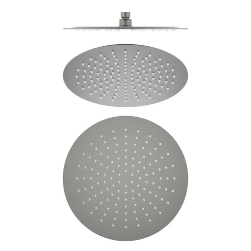 AQ2075BGM круглый верхний душ  300*2 мм, оружейная сталь