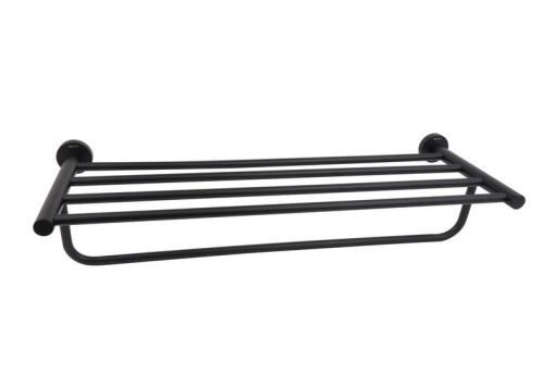 Полка для полотенец AQUATEK, матовый черный AQ4015MB ВЕГА 