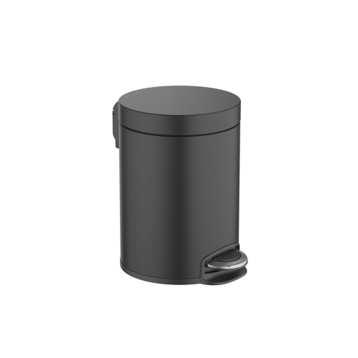 Корзина для мусора с педалью, 5л AQUATEK, матовый черный AQ4991MB 