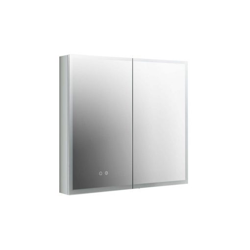 Шкаф зеркало для ванной с подсветкой Aquatek AQ7803B-MLC, прямоугольное, сенсорное управление, 800*700*133