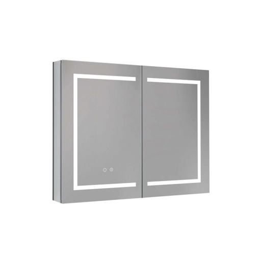 Шкаф зеркало для ванной с подсветкой Aquatek AQ7904-MLC, прямоугольное, сенсорное управление, 900*700*133