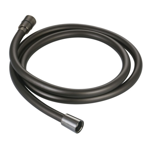 AQM1502GM  Шланг душевой, ПВХ, 1500 мм, с латунными коническими гайками и защитой от перекручивания, металл