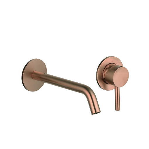 AQM 6215CR Siena Смеситель для раковины настенный на 2 отв. 180мм, внутр. монт часть в компл., Медь шлифованная