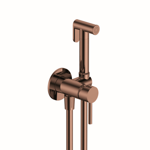 AQM6217BC Siena Готовый комплект гигиенического душа (скрытый монтаж, латунная лейка), медь шлифованная