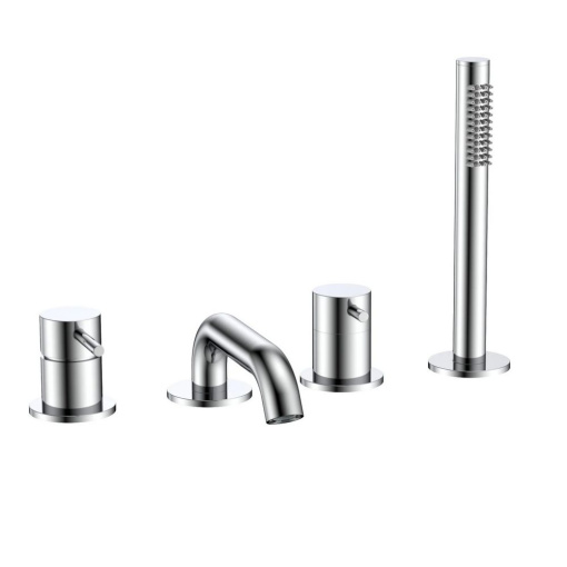 AQM6219CR Siena Смеситель на борт ванны на 4 отв, комплект, хром