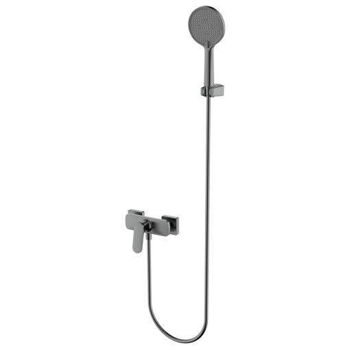 AQM6713GM Imola Смеситель для душа, с душевым набором, Ø120 мм, 3 режима, Серый матовый