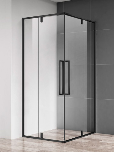 Душевой уголок 800*800*1950мм, стекло 6мм, цвет профиля матовый черный.