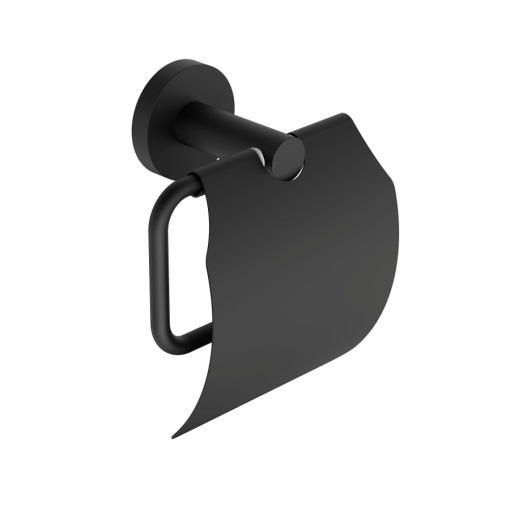 AQM7210MB  Trento  Держатель туалетной бумаги с крышкой, черный матовый