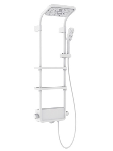 AQM 8003W Душевая система для душа с термостатом,  Белый