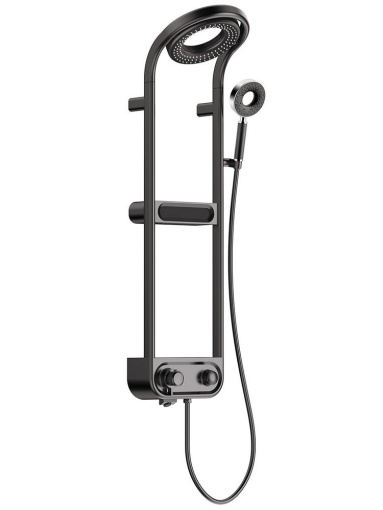 AQM 8004B Душевая система для душа с термостатом,  Черный
