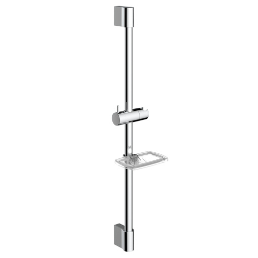 AQM8203CR Душевая штанга 640мм с мыльницей, Хром
