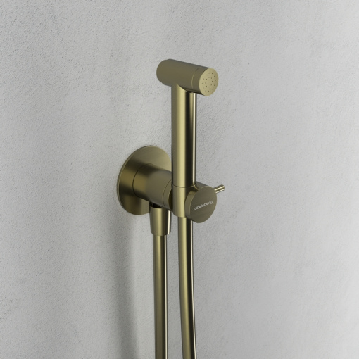 Гигиенический душ со смесителем Abelsberg Arcada ARF14076BG, королевское золото