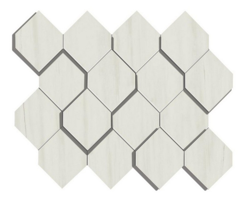 Мозаика Marvel Bianco Dol. Mosaico Esagono 3D (AS36) 