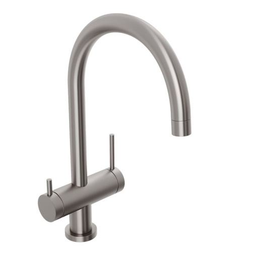 Смеситель для кухни Abelsberg Aera AWF70029BN с возможностью подключения фильтра для воды, цвет титан, PVD покрытие