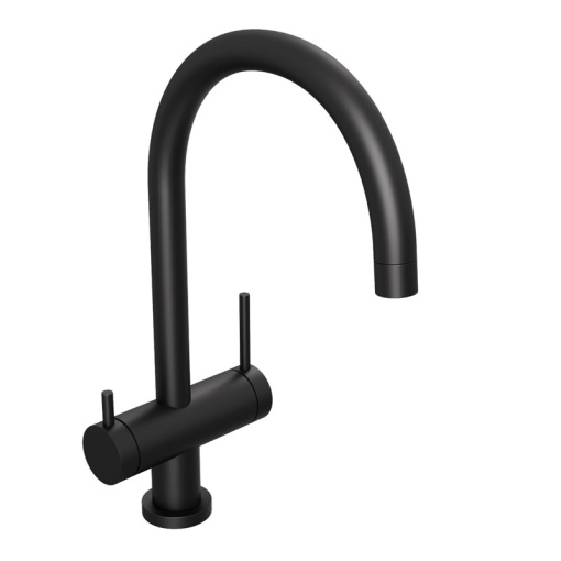 Смеситель для кухни Abelsberg Aera AWF70029MB с возможностью подключения фильтра для воды, цвет вулканический черный