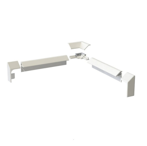 Бордюр декоративный для ванн и поддонов, 195см /белый глянцевый, комплект