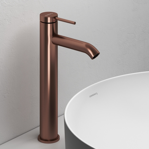 Смеситель для раковины Abelsberg Fluida ERF22003BC высокий, песчаная медь