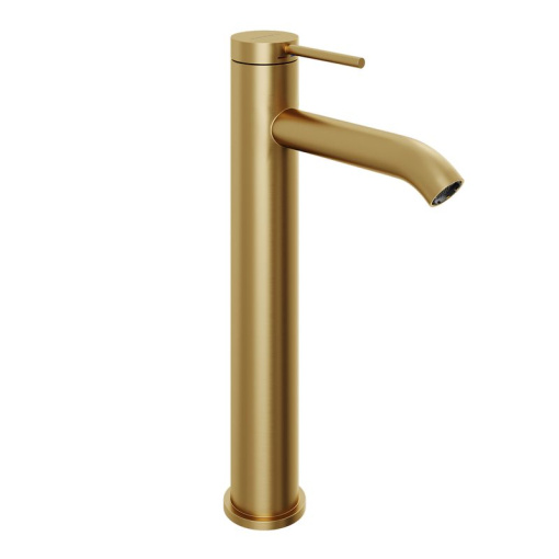 Смеситель для раковины Abelsberg Fluida ERF22003BG высокий, королевское золото