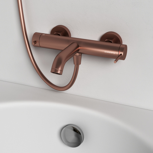 Смеситель для ванны и душа Abelsberg Fluida ERF22516BC, песчаная медь