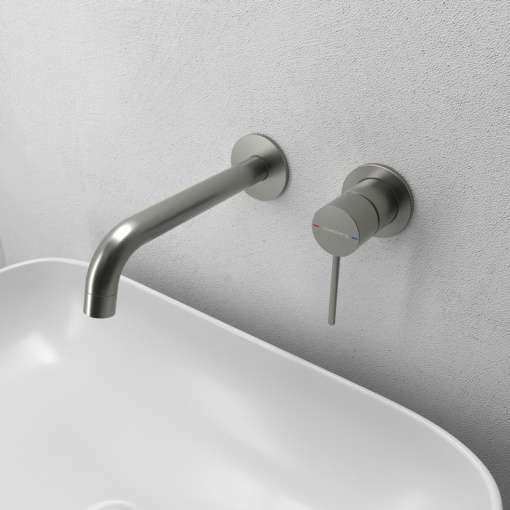 Смеситель для раковины Abelsberg Fluida ERF75105BN из стены, титан