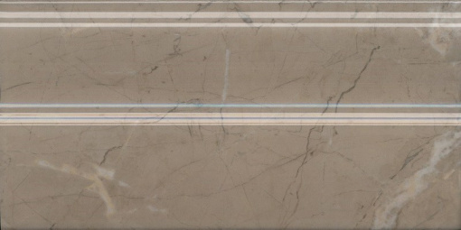 FMA032R Плинтус Серенада бежевый тёмный глянцевый обрезной 30x15x1,7