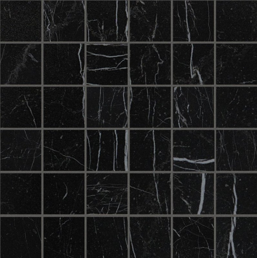 Мозаика Roma Diamond Nero Reale Gres Macromosaico (fNGG)